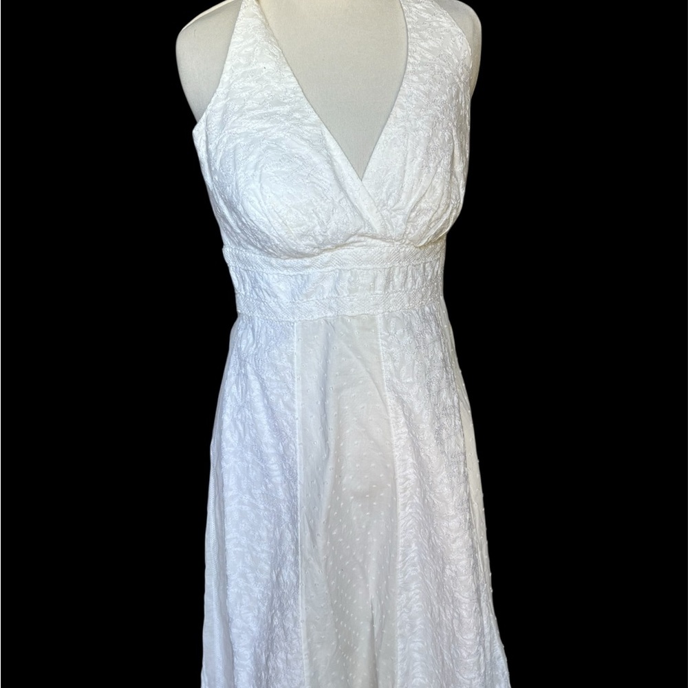 White House Black Market White Halter Dress